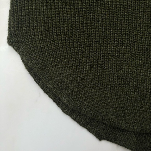 NWT American Eagle Outfitters Small Green Light Ribbed Knit Long Sleeve - Picture 3 of 12